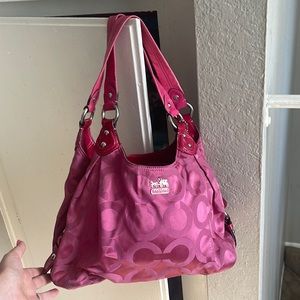 Hot pink coach bag